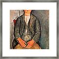 Amadeo Modigliani / 'the Young Farmer', 1918, Oil On Canvas. Framed Print