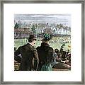 American Football Match, Between The University Teams Of Princeton And Yale, 1889 Illustration 19th Century Engraving On Wood Colour Framed Print