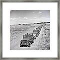 American Soldiers Driving To Manila Framed Print