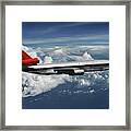 Among The Clouds - Northwest Orient Dc-10-40 Framed Print