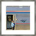 Amtrak Conductor Framed Print