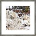 An Icy Gooseberry Middle Falls Framed Print
