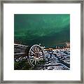 An Local Cart On Snow With Beautiful Framed Print