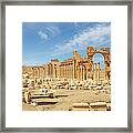 Ancient Roman Ruins Of Palmyra Framed Print