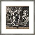 Angel Announcing The Resurrection Of Christ To The Three Mary's Framed Print