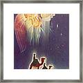 Angels And Two Wisemen Framed Print