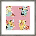 Animals With Meat Framed Print