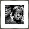 Ann Tribe Children (myanmar) Framed Print