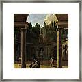 Anonymous / 'el Jardin Aldobrandini En Frascati', 17th Century, Dutch School, Oil On Canvas. Framed Print