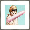 Anonymous With Vibrator Framed Print