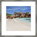 Anse Coco In La Digue, Seychelles Framed Print