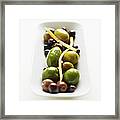 Appetizer Of Warm Marinated Olives Framed Print