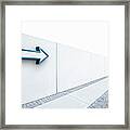 Arrow Pointing Into Distance Framed Print