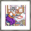 Artist Cat Framed Print