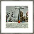 Aspen Mountain Gondola In Motion Framed Print