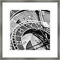 Astronomical Clock In Prague Old Town Square Framed Print