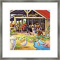 At The Farm Framed Print