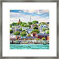 Augusta, Maine Skyline Framed Print