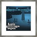 Austin Graffiti Train Bridge Fine Art Print Framed Print