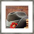 Australian Army Slouch Hat And Anzac Biscuits. Framed Print