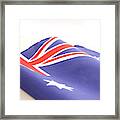 Australian Folded Flag Framed Print