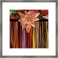 Autumn Copper Lily Floral Design Framed Print
