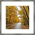 Autumn Drive Framed Print