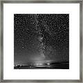 Autumn Night - Sauble Beach Bw Framed Print