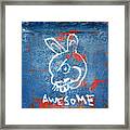 Awesome Bunny Graffiti Framed Print