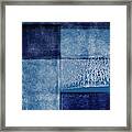 Azul Blocks 2- Art By Linda Woods Framed Print