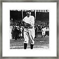Babe Ruth Batting For Ny Yankees Framed Print