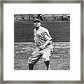 Babe Ruth In Right Field Framed Print