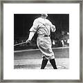 Babe Ruth Watches One Fly Framed Print