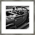 Backview Of A Man Driving A Sedan Framed Print