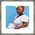 Bahian Woman Traditional Dress Framed Print