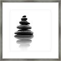 Balanced Stone Pile Framed Print