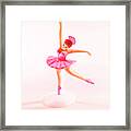 Ballerina Dancing In Pink Tutu Framed Print