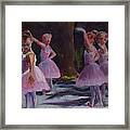 Ballerinas Under The Trees - Dancing Framed Print