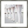 Ballet Dancers Standing In Studio Framed Print