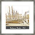 Baltimore Harbor 1900 Vintage Photograph Framed Print