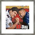 Baltimore Ravens Tony Siragusa And New York Giants Michael Sports Illustrated Cover Framed Print