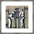 Banksy Coppers Pat Down Framed Print