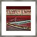 Barber Straight Razor Warranted Framed Print