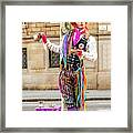 Barcelona Street Mime Framed Print