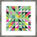 Barn Quilt Traditional Repeat 3 Framed Print