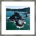 Basalt Sea Stacks Lie Framed Print