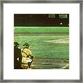 Baseball 70s Style Framed Print