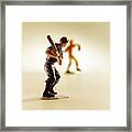Baseball Batter And Pitcher Framed Print