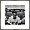 Baseball Manager Tommy Lasorda Portrait Framed Print