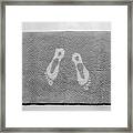 Bathroom Footprints Framed Print